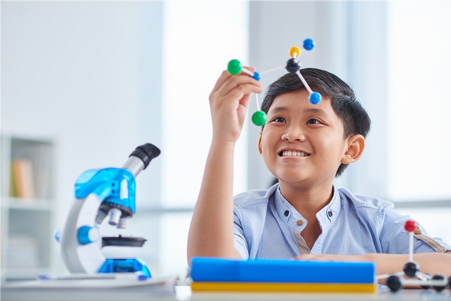 engaged science student