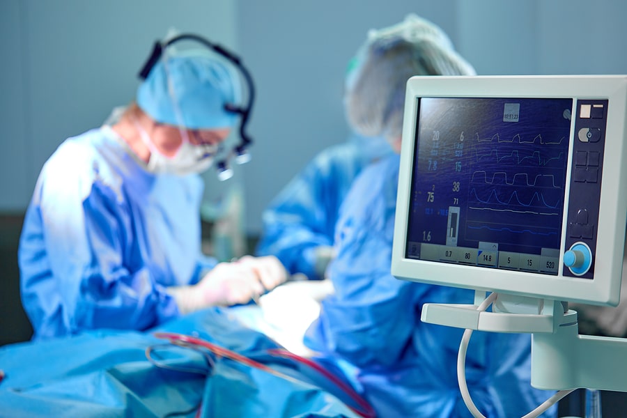 Doctor performing surgery